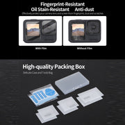 For GoPro HERO13 Black Sunnylife 3 in 1 Lens Protector Front and Rear Screen Tempered Glass Films, Quantity:2 + 2 + 2 Sets