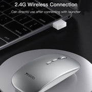 Yesido KB15 Slim 2.4G Rechargeable Wireless Optical Mouse(White)