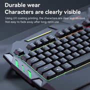 Yesido KB21 104-key 1.5m USB Wired Keyboard with Breathing Light(Black)