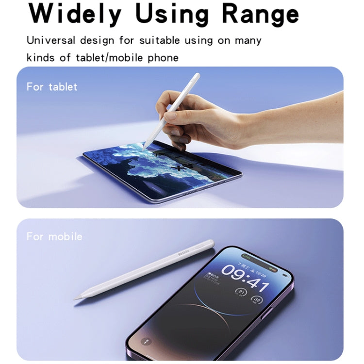 Yesido ST15 Anti-mistouch Magnetic Adhesive Active Universal Capacitive Stylus Pen(White)
