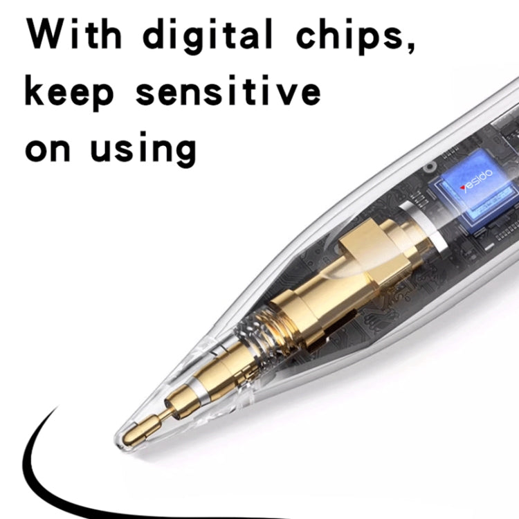 Yesido ST15 Anti-mistouch Magnetic Adhesive Active Universal Capacitive Stylus Pen(White)
