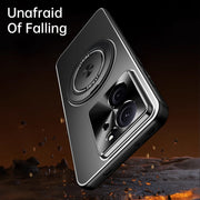 For Redmi K70 Ultra Rotating Holder Frosted Metal Phone Case(Black)