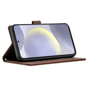 For Samsung Galaxy S25+ 5G Cartoon Elephant Embossed Leather Phone Case(Brown)