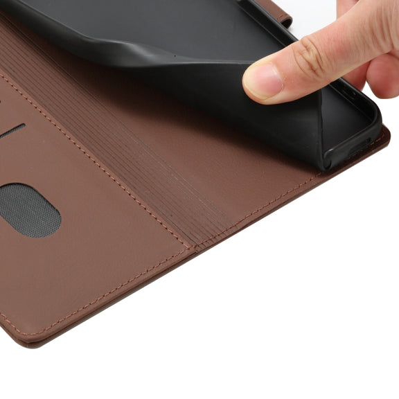 For Samsung Galaxy S25+ 5G Cartoon Elephant Embossed Leather Phone Case(Brown)