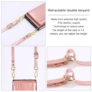 For iPhone 16 Square Zipper Wallet Bag TPU+PU Back Cover Case(Rose Gold)
