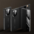 For Huawei Mate XT Ultimate Design View Window Genuine Leather Electroplating Phone Case(Black) - Huawei Cases by PMC TechLife | Online Shopping South Africa | PMC TechLife | Buy Now Pay Later Mobicred