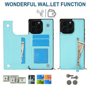For iPhone 16 Pro Max Cross-body Zipper Square Phone Case(Green)