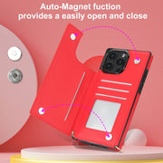 For iPhone 16 Pro Max Cross-body Zipper Square Phone Case(Red)