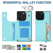 For iPhone 16 Pro Cross-body Zipper Square Phone Case(Green)