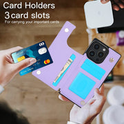For iPhone 16 Pro Cross-body Zipper Square Phone Case(Purple)