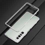 For Sony Xperia 1 VI Aurora Series Lens Protector + Metal Frame Protective Phone Case(Silver)