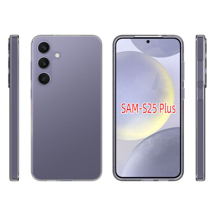 For Samsung Galaxy S25+ 5G Water-resistant Texture TPU Phone Case(Transparent)