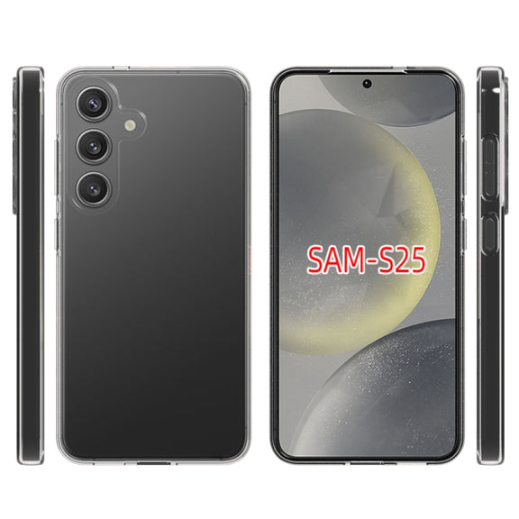 For Samsung Galaxy S25 5G Water-resistant Texture TPU Phone Case(Transparent)