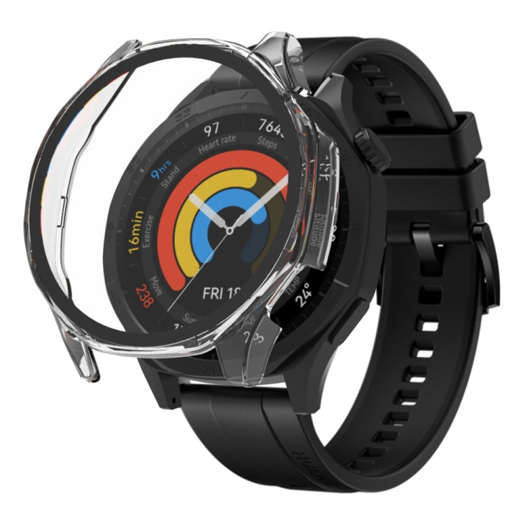 For Huawei Watch GT 5 46mm Tempered Glass Film Integrated PC Watch Protective Case(Ivory White)