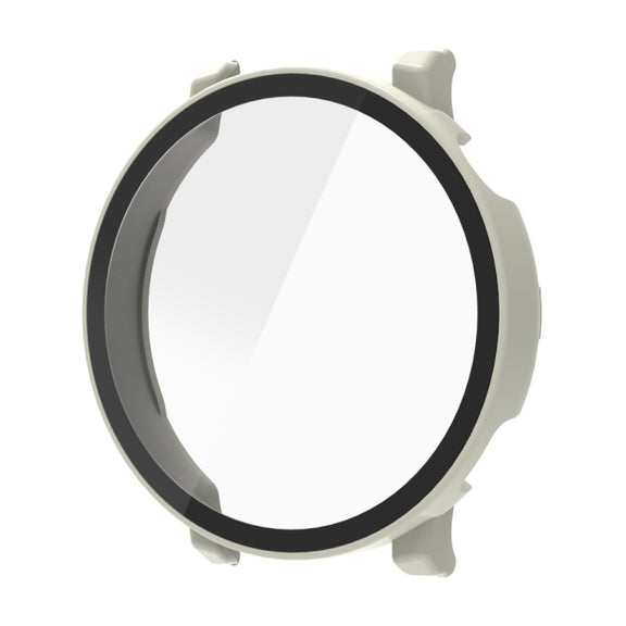 For Huawei Watch GT 5 41mm Tempered Glass Film Integrated PC Watch Protective Case(Ivory White)