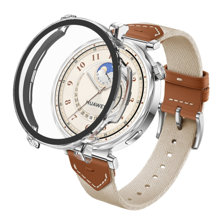 For Huawei Watch GT 5 41mm Tempered Glass Film Integrated PC Watch Protective Case(Black)