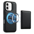 For iPhone 16 Plus Denior Carbon Fiber Texture Leather Card Bag MagSafe Phone Case(Black) - free shipping - PMC TechLife - Order now!