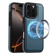 For iPhone 16 Pro Denior Carbon Fiber Texture Leather MagSafe Phone Case(Blue) - iPhone 16 Pro Cases by Denior | Online Shopping South Africa | PMC TechLife | Buy Now Pay Later Mobicred