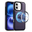 For iPhone 16 Plus Denior Carbon Fiber Texture Leather MagSafe Phone Case(Purple) - iPhone 16 Plus Cases by Denior | Online Shopping South Africa | PMC TechLife | Buy Now Pay Later Mobicred