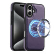 For iPhone 16 Denior Carbon Fiber Texture Leather MagSafe Phone Case(Purple) - iPhone 16 Cases by Denior | Online Shopping South Africa | PMC TechLife | Buy Now Pay Later Mobicred
