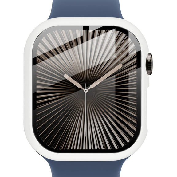 For Apple Watch Series 10 42mm imak Integrated Watch Case with Film(White)