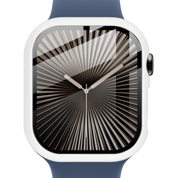 For Apple Watch Series 10 42mm imak Integrated Watch Case with Film(White)