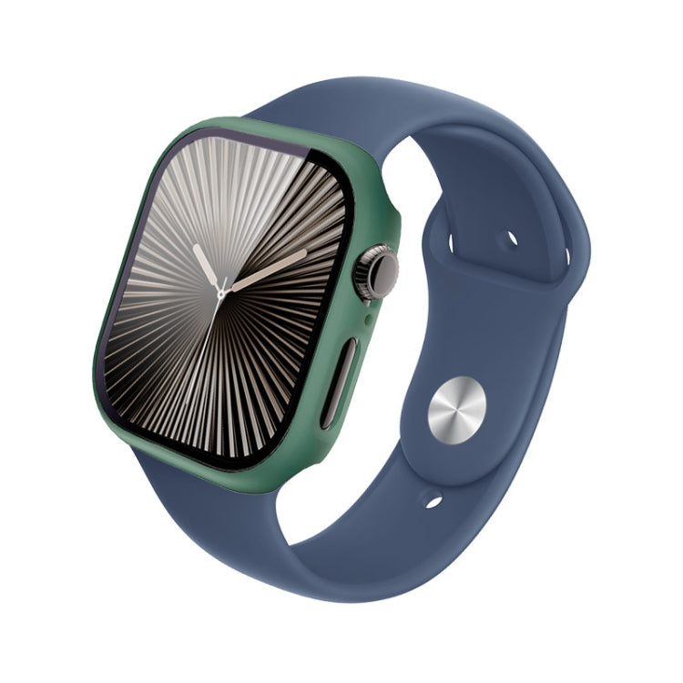 For Apple Watch Series 10 42mm imak Integrated Watch Case with Film(Green)