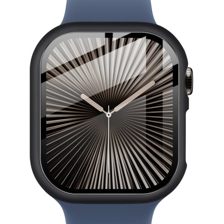 For Apple Watch Series 10 42mm imak Integrated Watch Case with Film(Black)