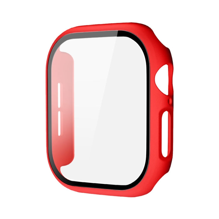 For Apple Watch Series 10 42mm imak Integrated Watch Case with Film(Red)
