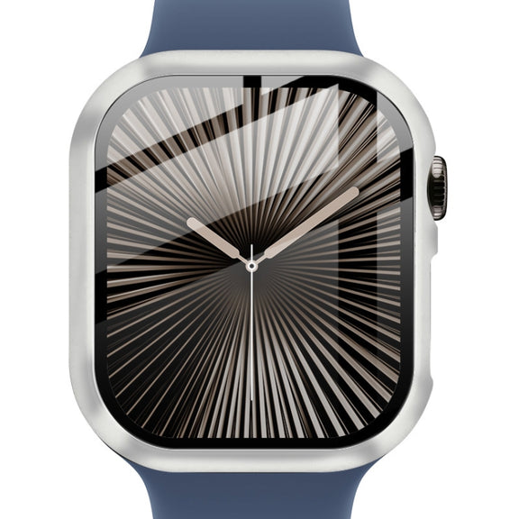 For Apple Watch Series 10 42mm imak Integrated Watch Case with Film(Silver)