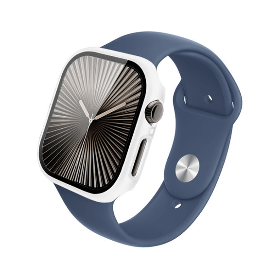 For Apple Watch Series 10 46mm imak Integrated Watch Case with Film(White)