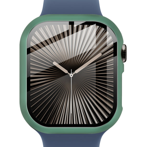 For Apple Watch Series 10 46mm imak Integrated Watch Case with Film(Green)