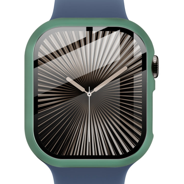 For Apple Watch Series 10 46mm imak Integrated Watch Case with Film(Green)