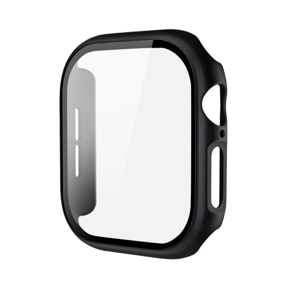 For Apple Watch Series 10 46mm imak Integrated Watch Case with Film(Black)