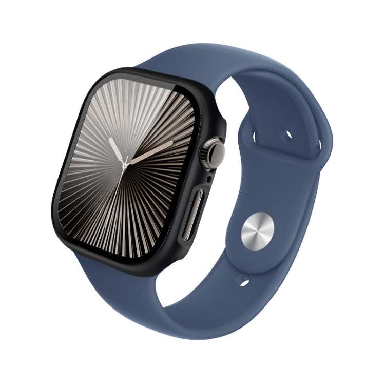 For Apple Watch Series 10 46mm imak Integrated Watch Case with Film(Black)
