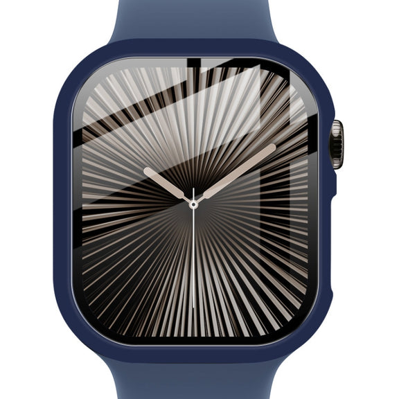 For Apple Watch Series 10 46mm imak Integrated Watch Case with Film(Blue)