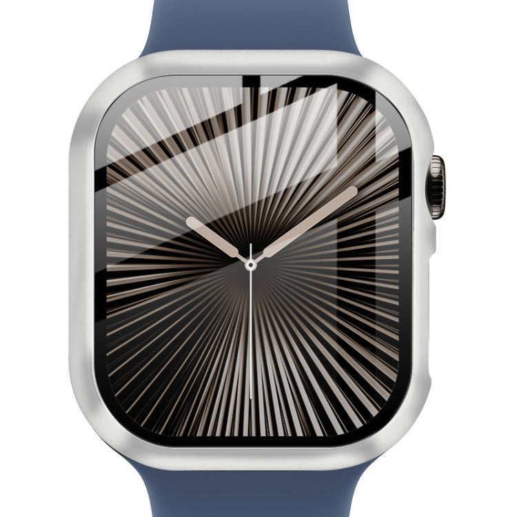 For Apple Watch Series 10 46mm imak Integrated Watch Case with Film(Silver)