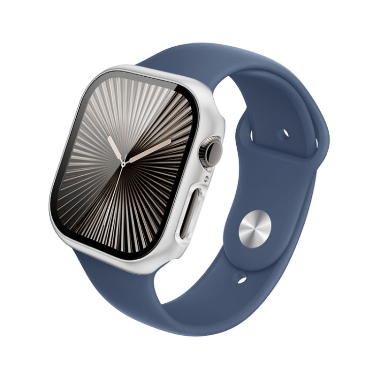 For Apple Watch Series 10 46mm imak Integrated Watch Case with Film(Silver)