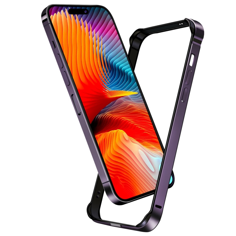 For iPhone 16 Plus TPU + Aluminum Alloy Frame Phone Case(Black)