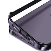 For iPhone 16 Plus TPU + Aluminum Alloy Frame Phone Case(Black)