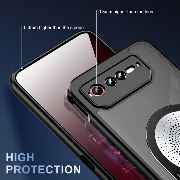 For Asus ROG Phone 6 / 6 Pro / 6D Heat Dissipation Aromatherapy MagSafe Holder Phone Case(Black)