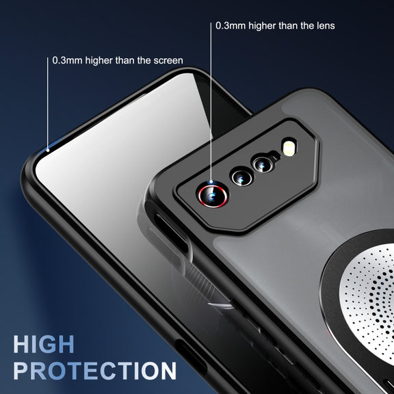 For Asus ROG Phone 7 Heat Dissipation Aromatherapy MagSafe Holder Phone Case(Black)