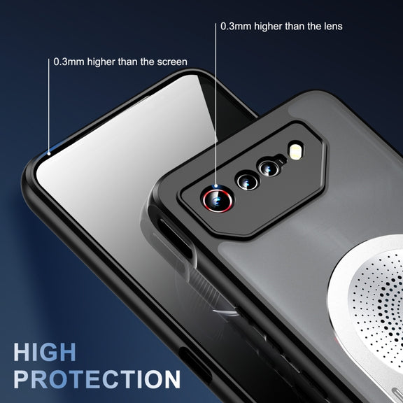 For Asus ROG Phone 7 Heat Dissipation Aromatherapy MagSafe Holder Phone Case(Silver)