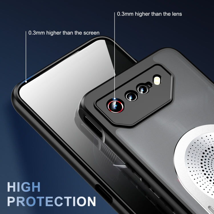 For Asus ROG Phone 7 Heat Dissipation Aromatherapy MagSafe Holder Phone Case(Silver)