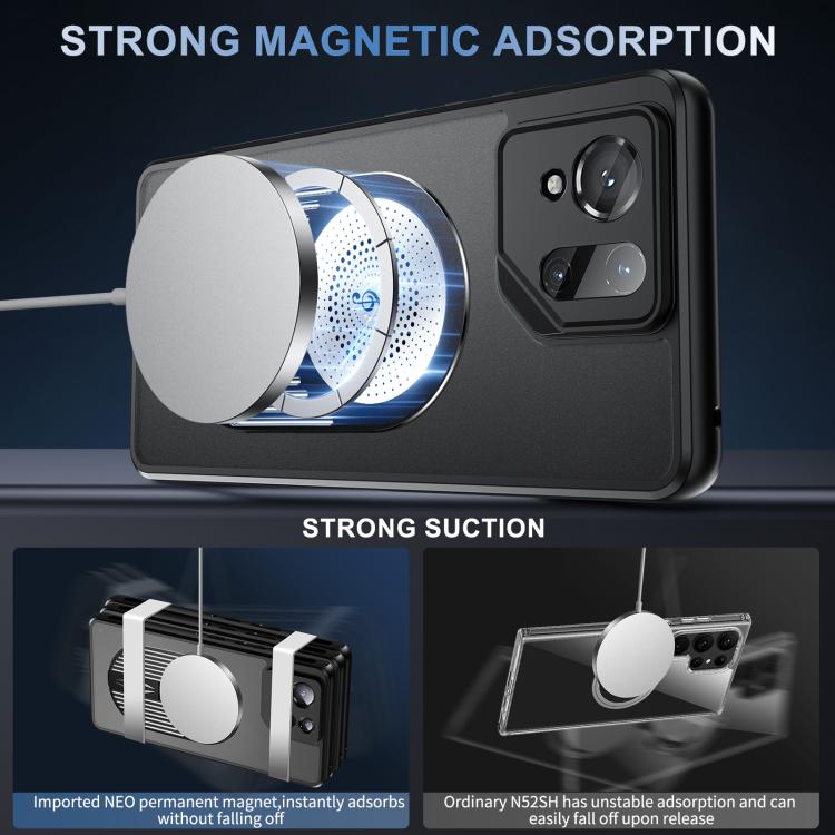 For Asus ROG Phone 9 / 9 Pro Heat Dissipation Aromatherapy Magnetic Holder Phone Case(Black)