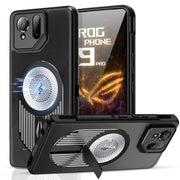 For Asus ROG Phone 9 / 9 Pro Heat Dissipation Aromatherapy Magnetic Holder Phone Case(Black)