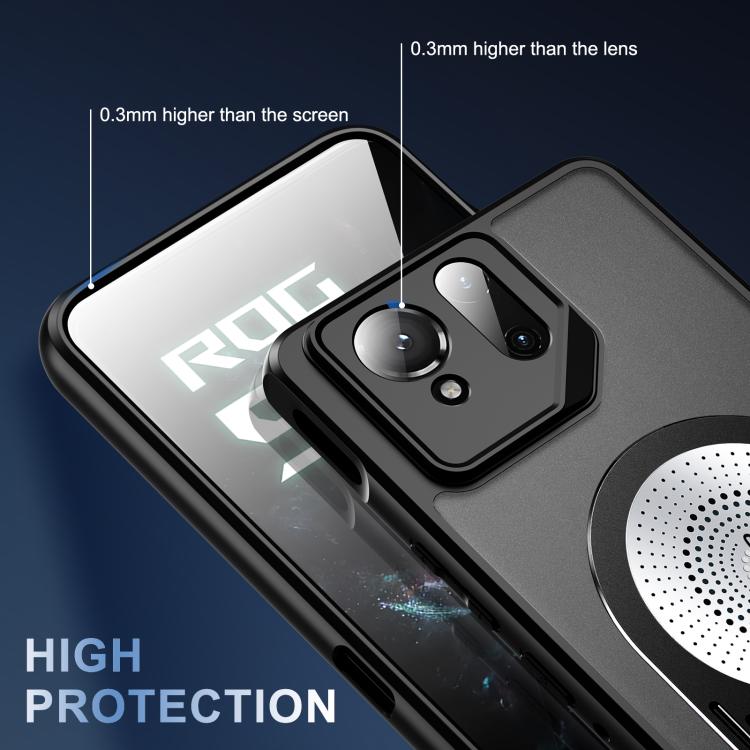 For Asus ROG Phone 9 / 9 Pro Heat Dissipation Aromatherapy Magnetic Holder Phone Case(Black)