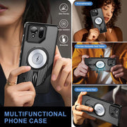 For Asus ROG Phone 9 / 9 Pro Heat Dissipation Aromatherapy Magnetic Holder Phone Case(Black)