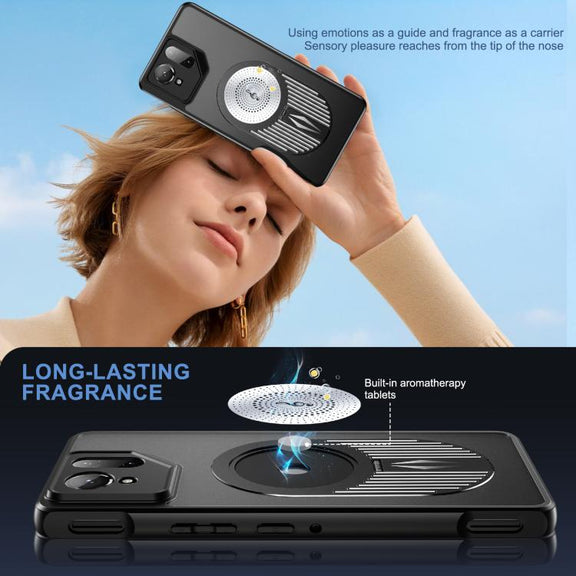 For Asus ROG Phone 9 / 9 Pro Heat Dissipation Aromatherapy Magnetic Holder Phone Case(Black)