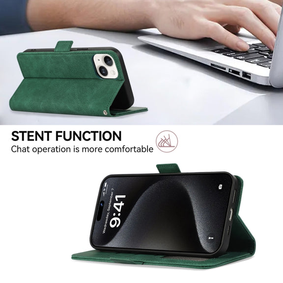 For Samsung Galaxy S25 Ultra 5G ABEEL Frosted Magnetic RFID Leather Phone Case(Green)